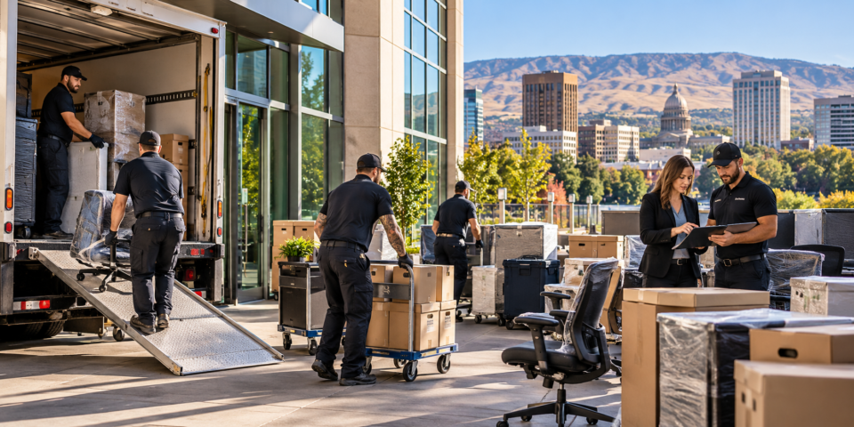 VGS Logistics office movers coordinating a commercial relocation in Downtown Boise Idaho